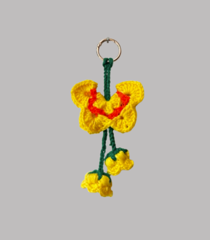 Yellow Floral Bag Charm